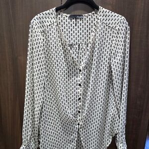 Ro & De Sheer Basic Button Up Blouse Women Clothing Size xSmall